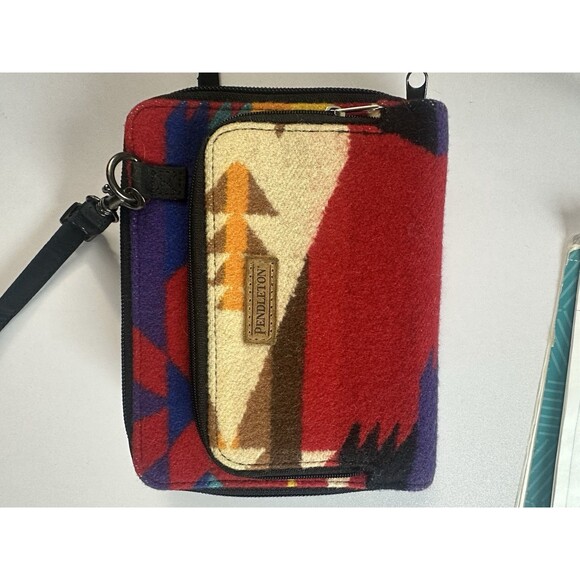 Pendleton Wool Southwest Crossbody Bag Zip Around Purse Detachable Strap Wallet - Picture 10 of 10